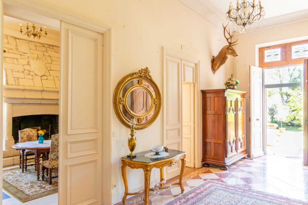 Elegant château entrance in the South of France – a prestigious property ready for sale